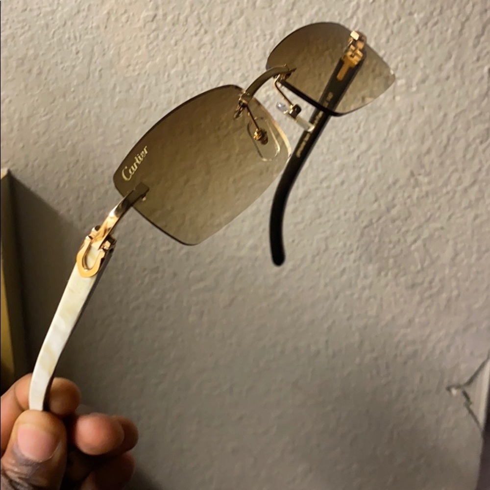 Cartier white buffalo horn glasses